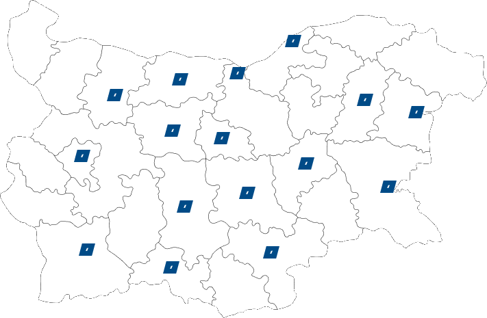 Карта на офисите на Каммартон в България